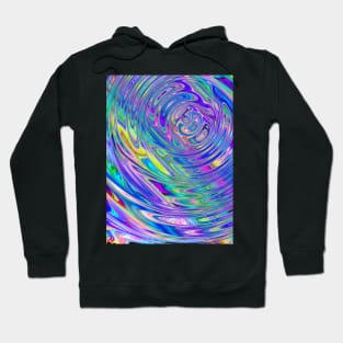 Psychedelic waves multicolored abstract Hoodie